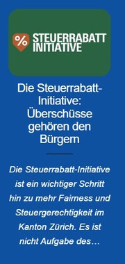 Steuerrabatt-Initiative: Überschüsse gehören den Bürgern